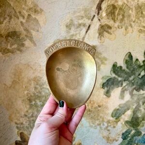 Vintage Brass Pocket Change Dish